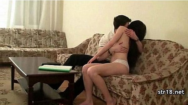 Young dude destroying 18-years old horny girl's pussy  