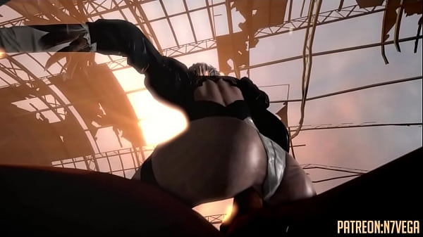 2B being fucked on her ass