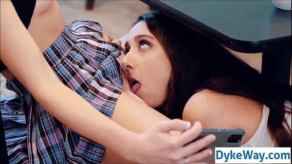 girl girl sex in coffee shop