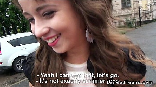 Amateur teen giving footjob in the car before anal sex 