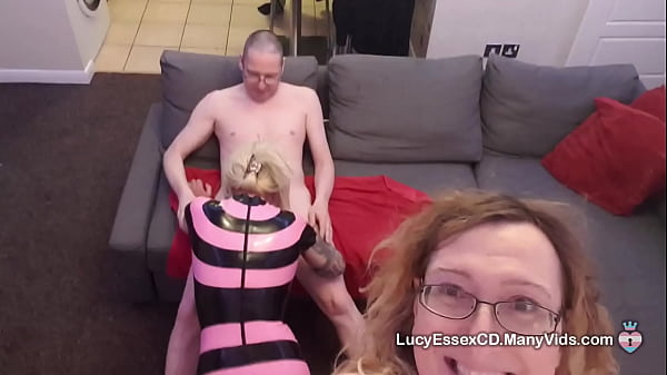 Sexy tattoo crossdresser Charlotte sloppy deepthroat massive cock  