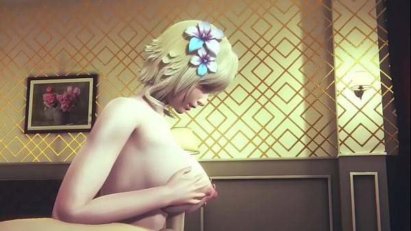 Genshin Impact Hentai - Lumine masturbating with boobs & sexgroup 