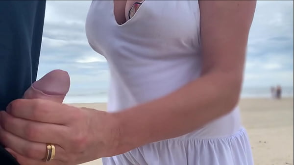 A strange milf squeezed my dick until I ejaculated.  