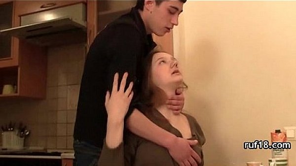 Horny teen enjoys hard cock