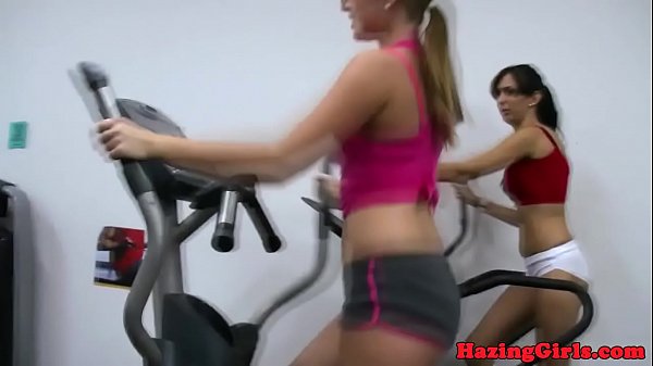 Collage babes hazed in the gym