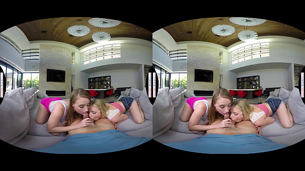 Karla Kush shows friend Harley Jade take turns fucking lucky dude