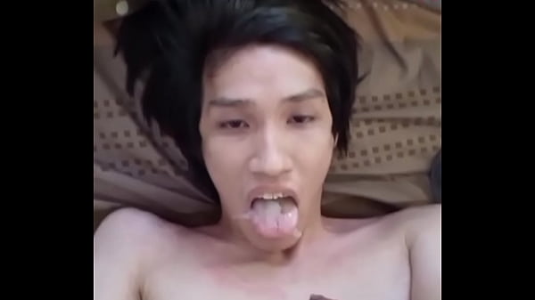 FagTeetajet Thai Gay Drinking my own cum, cumming in my face 