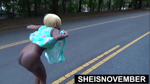 I Give A Taboo Outside Blowjob On My Knees In The Dirty Road Outdoor, Skinny Hot Ebony Whore Sheisnovember Suck Dick After Shaved Pussy Flash With Panties Down To My Thighs And Brown Booty Winking In A Dress By Msnovember  