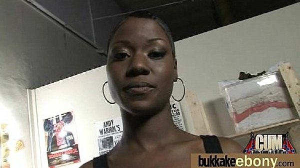 Hot ebony chick love gangbang interracial 12