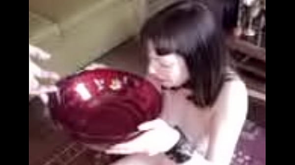 Piss drinking video of submissive girl  