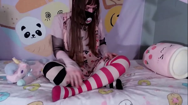 Femboy Cums With ArmWarmers! [Trailer] Yeah this femboy has a big dick cock with foreskin and looks cute witha fishnet shirt!