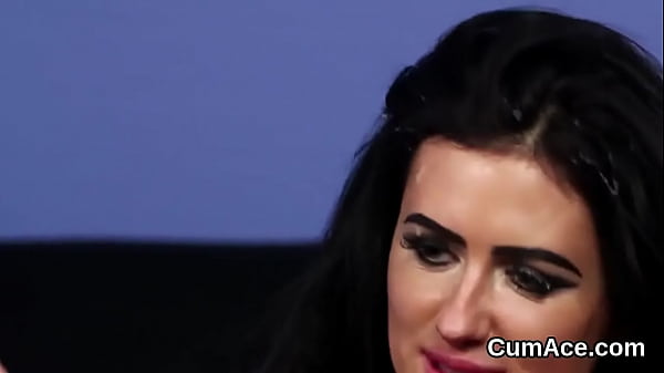 Ardent kitten enjoys a deepthroat and plenty of jizz on her face