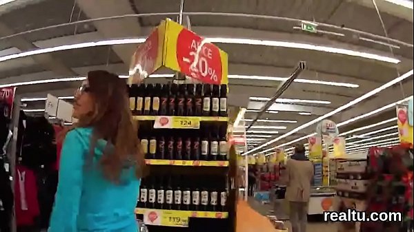 Beautiful czech teenie was tempted in the hypermarket and plowed in pov