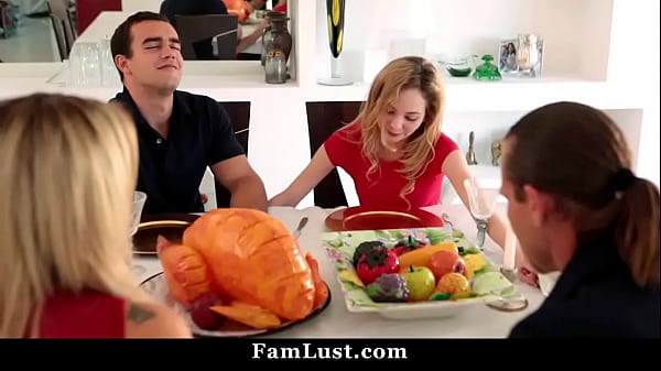 Teen Babe Blows Stepbro in Thanksgiving 