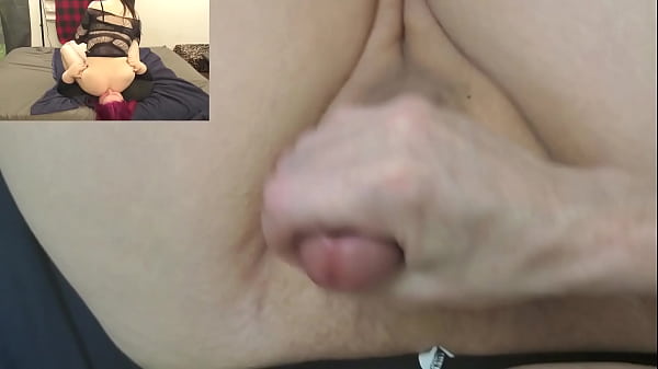 Chubby Shemale Cumshots after Blowjob and Eating Trannys Booty 