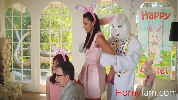 Putting my step brother in an easter bunny costume