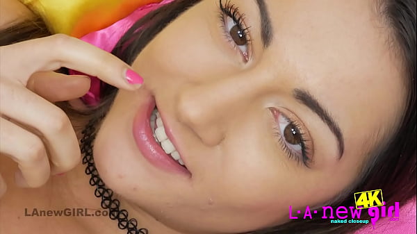 Brunette gets wet while touching herself in 4K