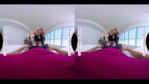 Hot blondes Bridgette B. and Phoenix Marie share your cock in Virtual Reality!