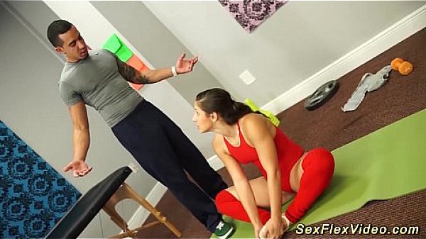 big ass gymnast Bella Danger gets contortion stretched and kamasutra fucked by her trainer 