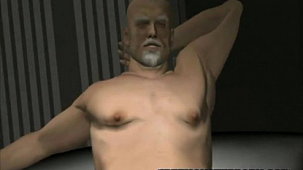 Busty 3D cartoon babe suck sand tugs an old man's cock