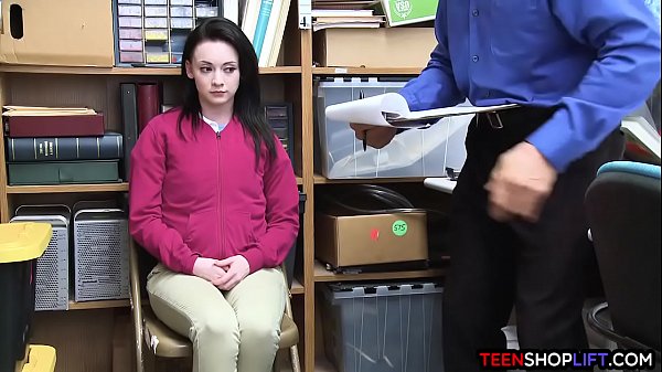 Teen busted stealing a lot of clothes and later on she gets banged by a LP officer so that she could go free 