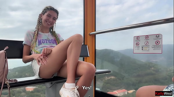 Public Dick Flashing - Girl Jerks My Cock And Swallows Cum On Ferris Wheel