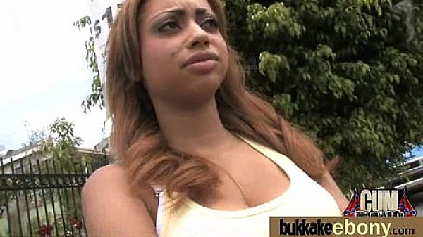 First time ebony with a group of white dicks 4