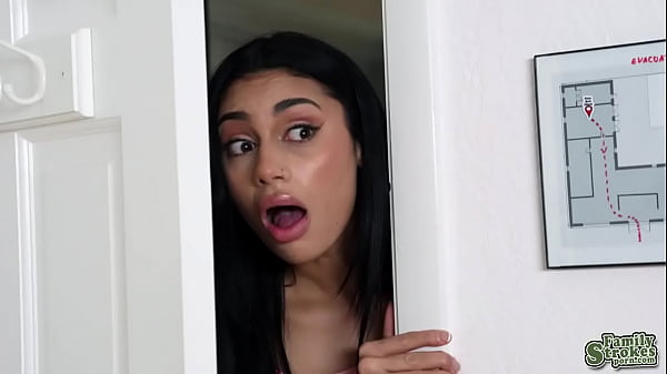 Ariana sneakily sucks Brick's hard cock