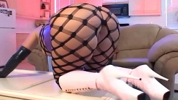 Anal sex in gloves pantyhose and knee high boots  