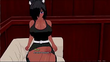 Abigail rides white dick and gets creampie