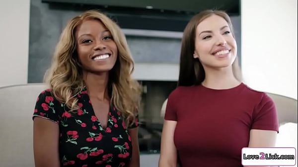 Lesbian recruiters ask couple to show some tricks and the tattooed brunette sucks the milf big tits.The ebony babe licks her cunt and then is fingered 