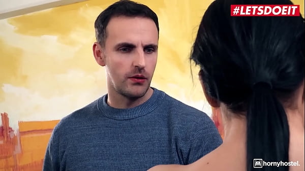 HORNYHOSTEL - Lexi Layo - Skinny Small Tits Babe Takes A Huge Load In Her Mouth Full Scene