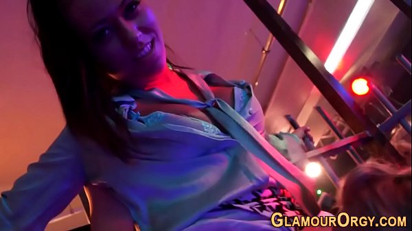 Glam sluts suck schlongs