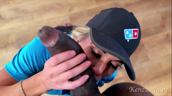 Pizza Delivery Girl Gets A Big Black Sausage And Her Face Covered In Cum!