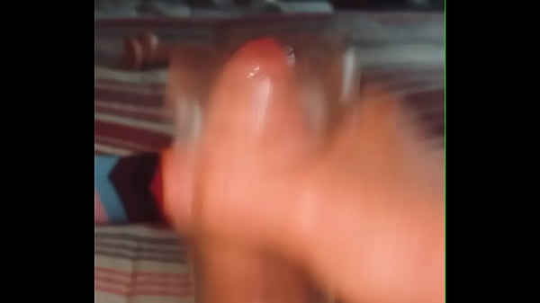 Wanking using a penis sleeve daddy nuts a big juicy load  