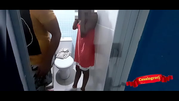 I asked my little stepdaughter for a towel but I wanted to eat her ass standing in the bathroom. 