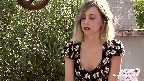 Ersties - Petite Cintia Strokes Her Clit Outdoors