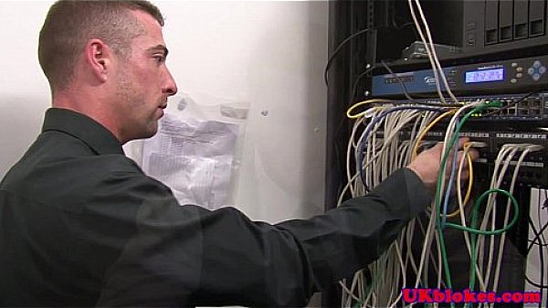 English jocks go all gay in the office 