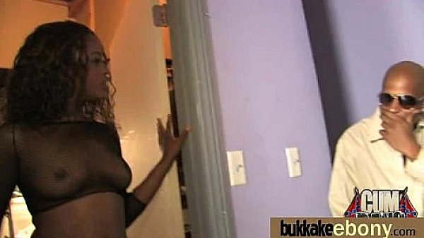 Gorgeous ebony lady sucks white dicks and gangbang fucking 23