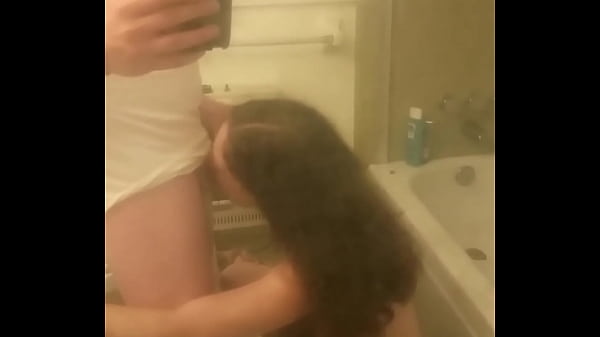 She sucks, and sucks, and sucks, then swallows =)