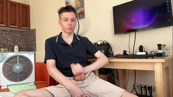 Young Slim Twink Edges For Ages Then Massive Eruption  