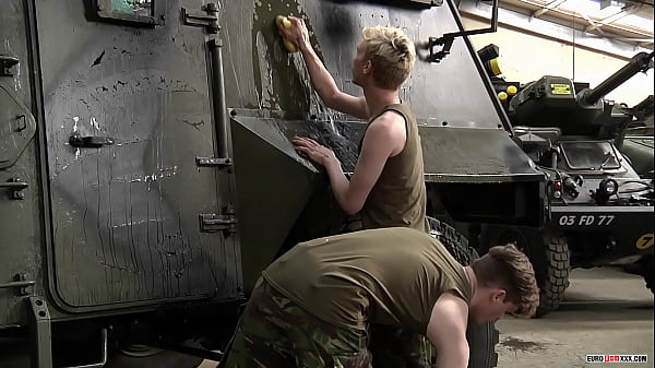 Army newcomers fuck after mutual BJ  
