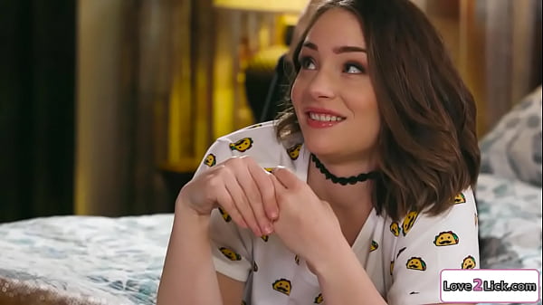 Brunette does a magic trick on stepbrothers gf and seduces her.They kiss and the busty redhead licks her cunt.Then she fingers her and toys her pussy