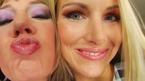 Sperm Swap Mini skirt blondes get stuffed with cum