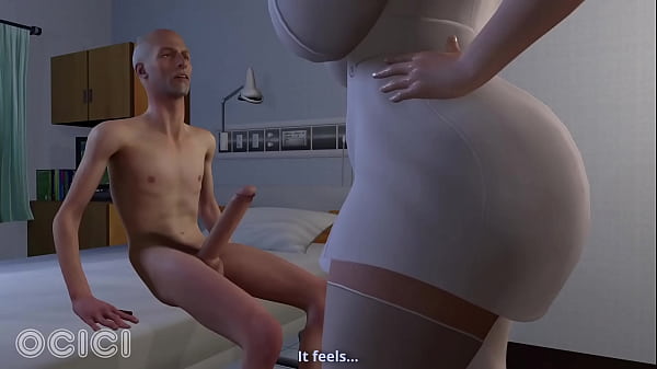 Big ass nurse gives handjob to old man with big cock - 3D Hentai - OCICI