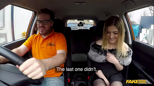 Fake Driving School - Rhiannon Ryder fucked in black fishnet stockings 