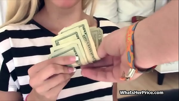 Picking up blonde stranger and paying for her pussy 