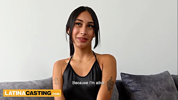 Tiny latina teenager craves having a big cock in her mouth