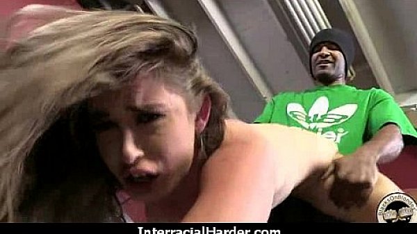 White Girl Spit Roasted By Big Black Cock 12