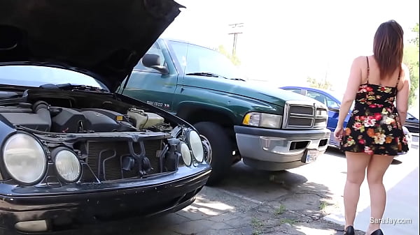 Curvy Cougar, Sara Jay, goes wild when she sucks and fucks a massive cock in the car repair garage and ends up taking a load of warm cum! Full Video & Sara Jay Live @ SaraJay.com!